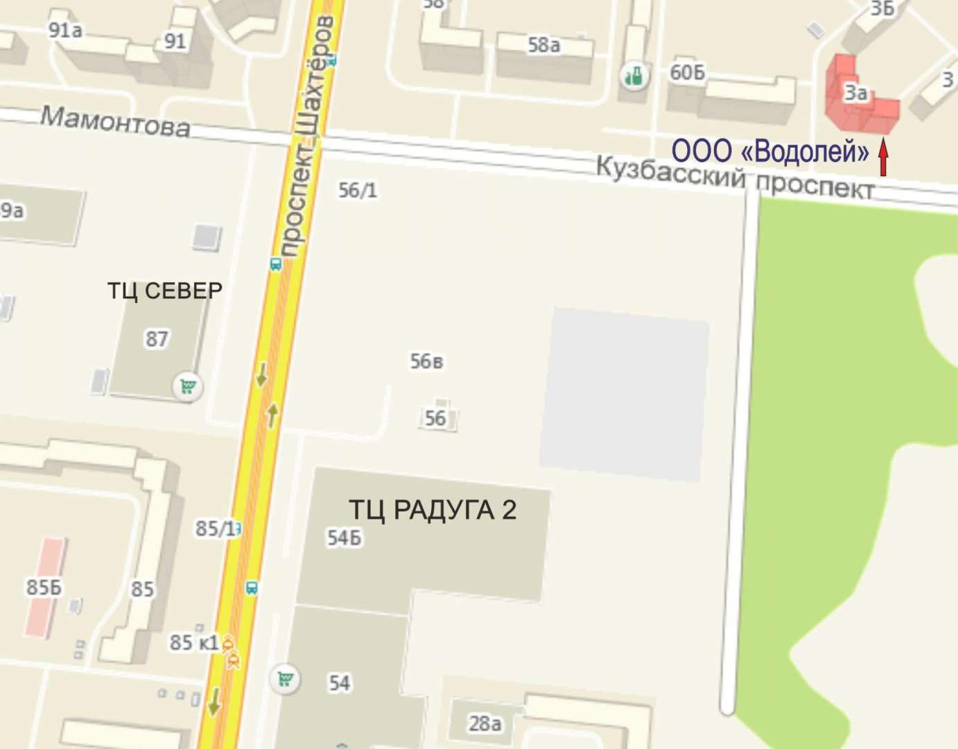 Терешкова 50 дзержинск карта